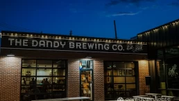 storefront with lights